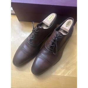 Bruno Magli Men's Cancun Cap-Toe Oxfords Rust Calf Leather 11 Mens Worn 5x